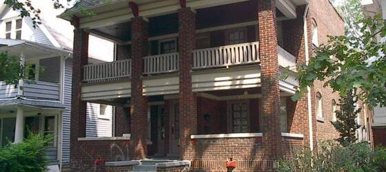 John Carroll Housing Larchmere Brownstone 2 Bed rm Oak floors Porch for John Carroll University Students in Cleveland, OH